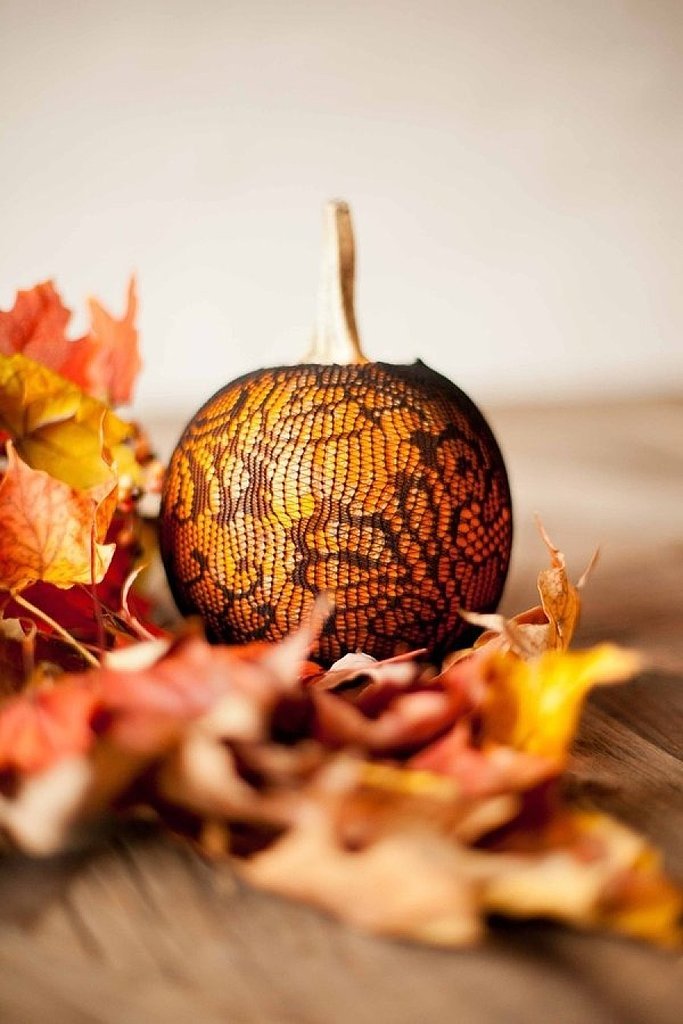 Lace covered pumpkin