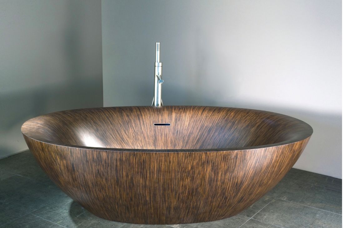 The Laguna basic wooden bathtub is a misnomer in our opinion. The beautiful woodgrain, and velvety looking finish is very elegant and stylish without being flashy.
