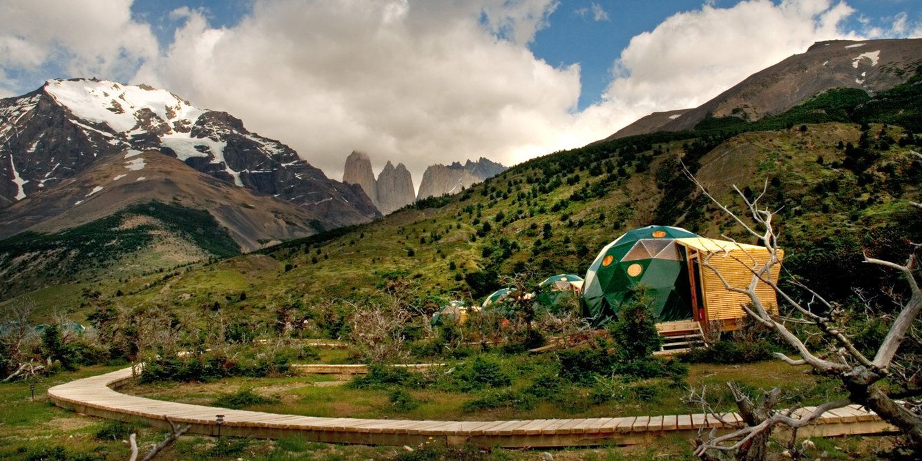 Landcape view EcoCamp Patagonia Chile