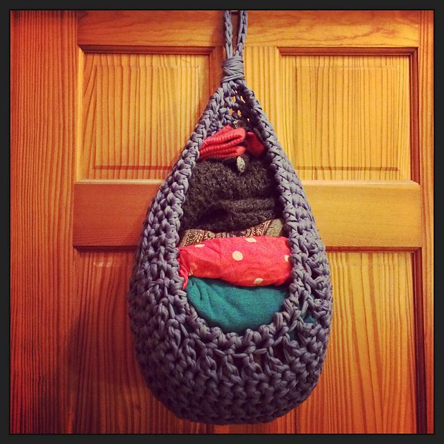 Large chrochet hanging basket