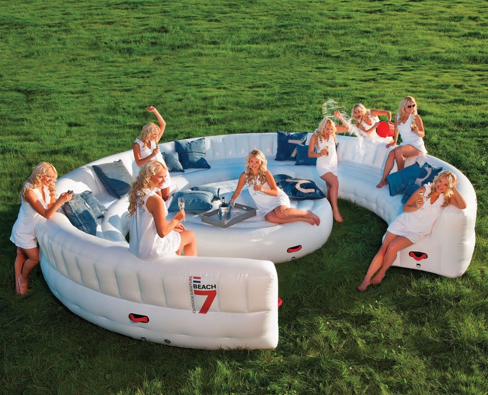 Large inflatable outdoor sofa