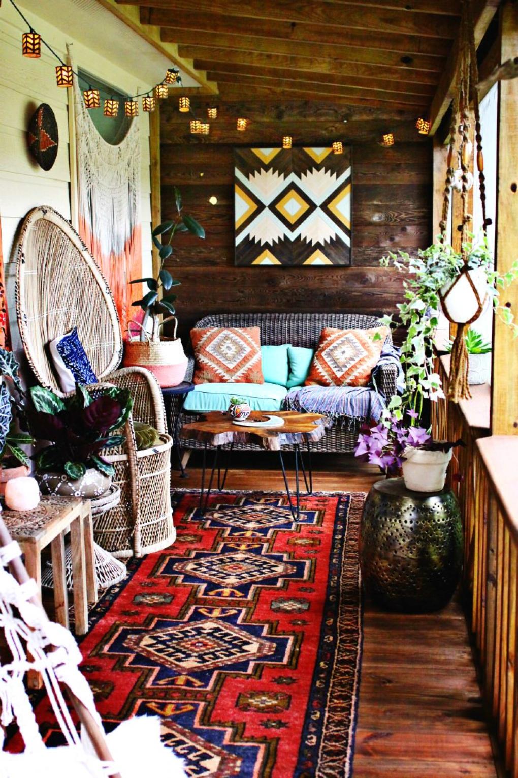 Large porch bohemian decor