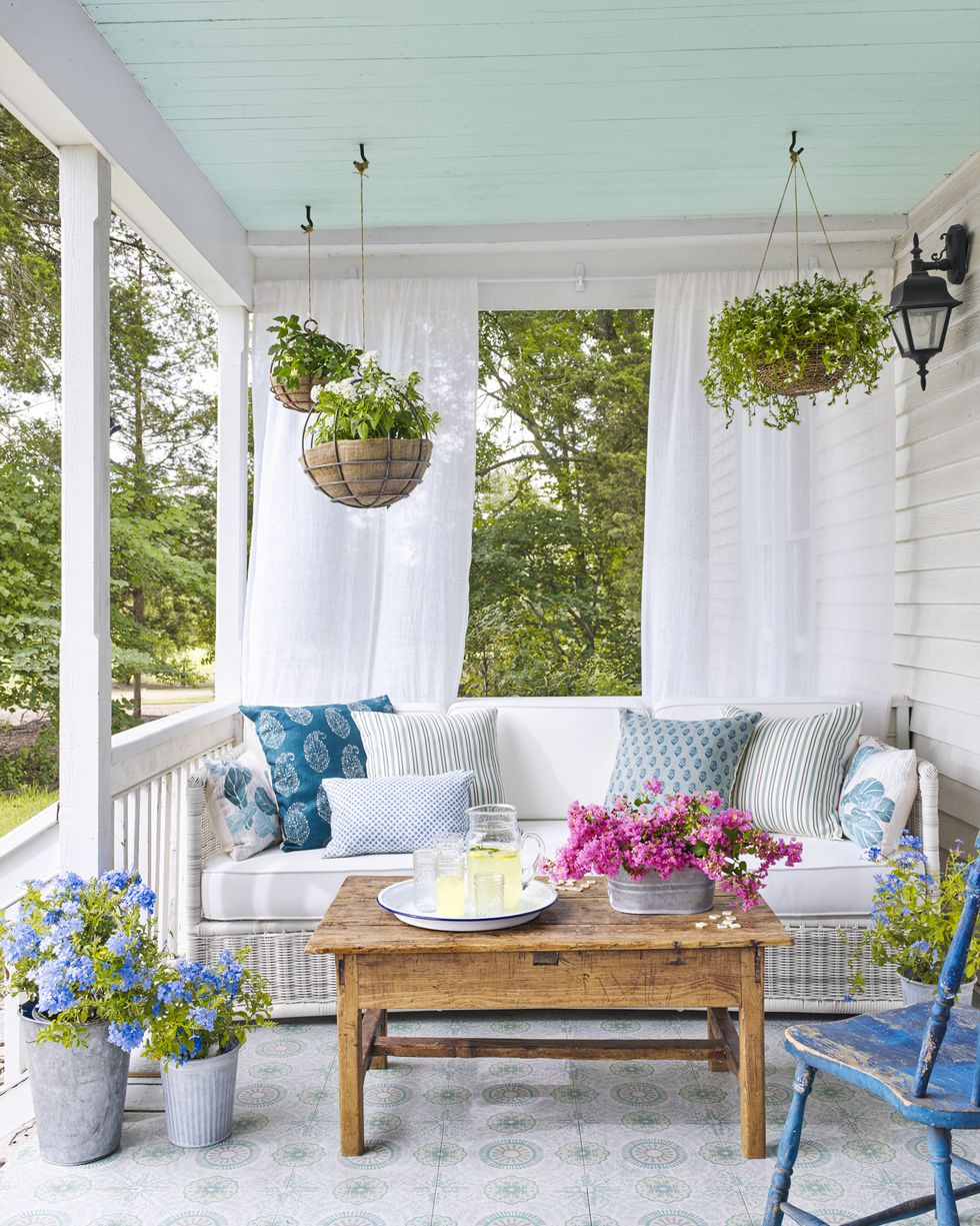 Large porch hanging planters