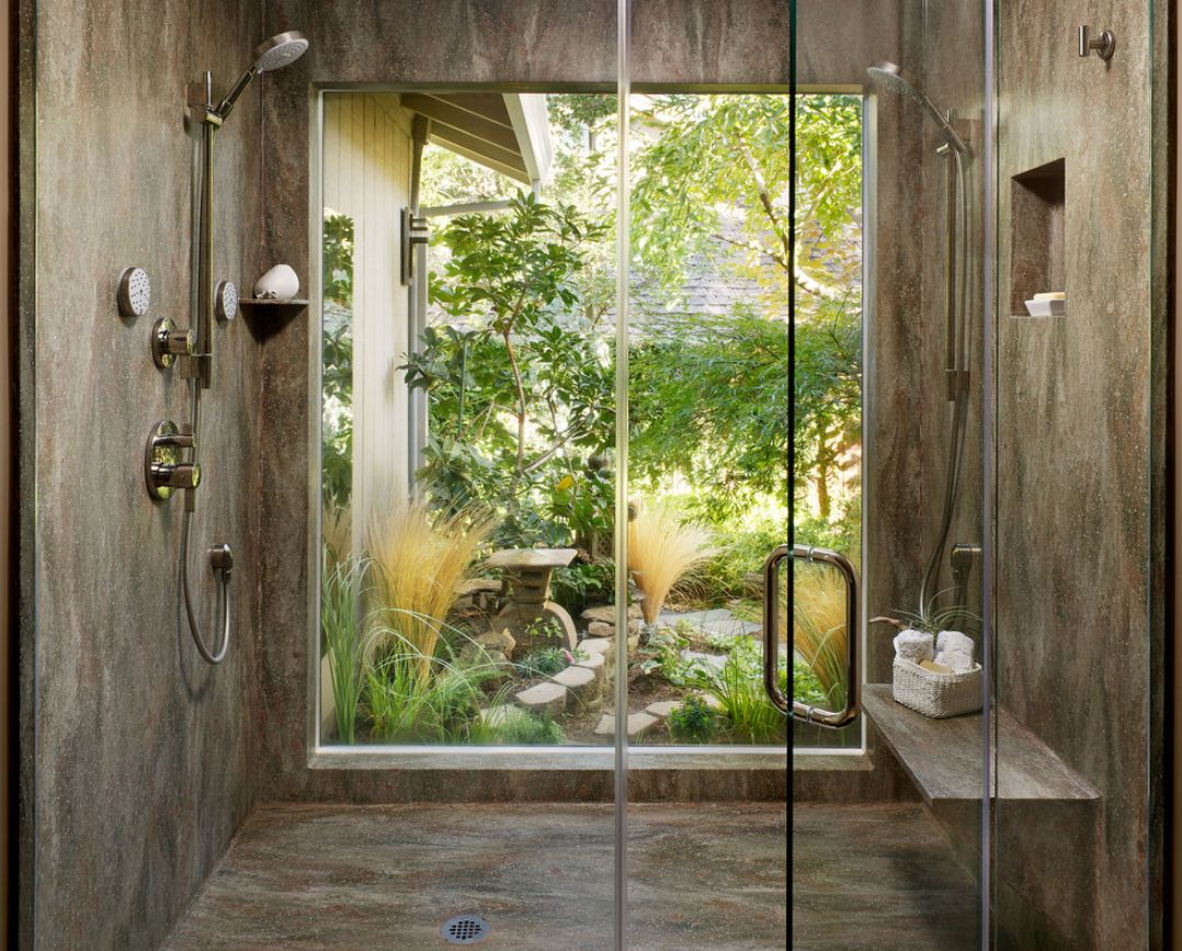 Large shower window