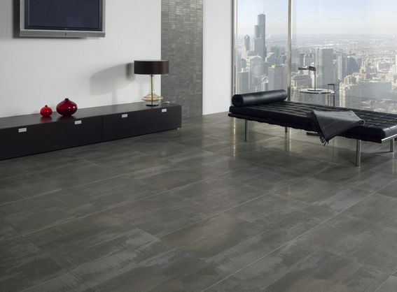 Large tiles for living room floor