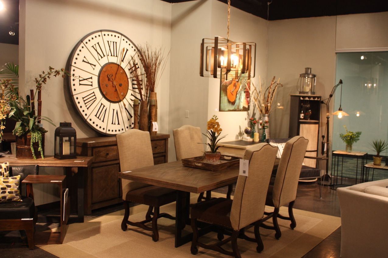 Home Accents' dining room is one of countless styles at the Vegas Market.