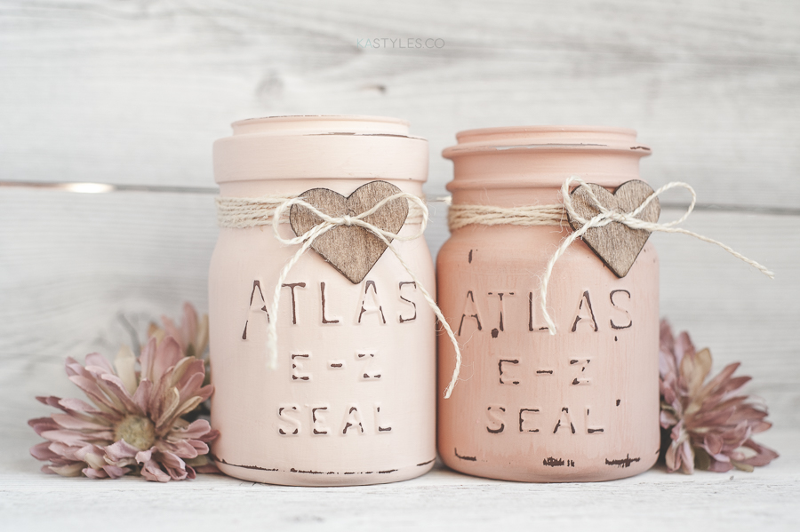 Latex Painted Mason Jars for Valentine’s Day