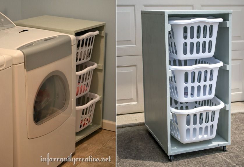 Laundry room rack on wheels