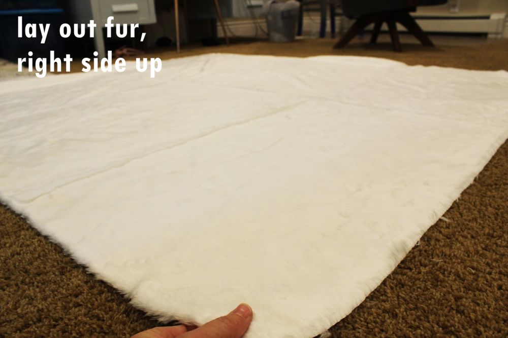 Lay out your piece of fur