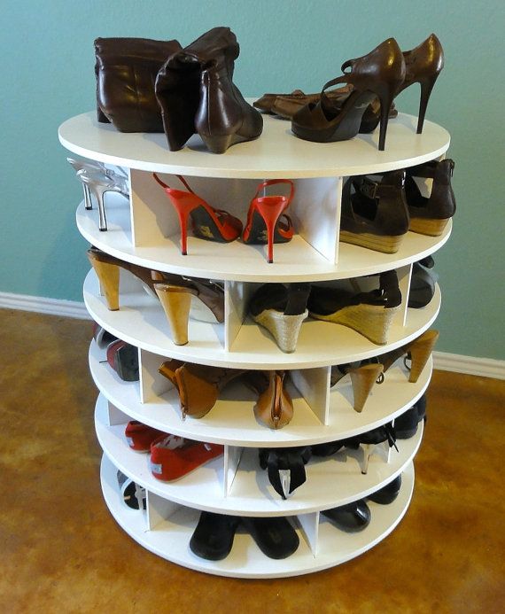 Lazy susan shoe rack