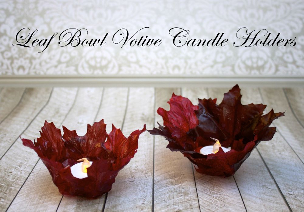 Leaf Bowl Votive Candle Holders