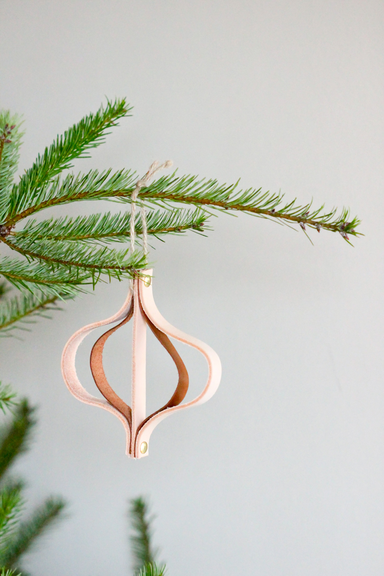 Leather Christmas Tree Ornaments