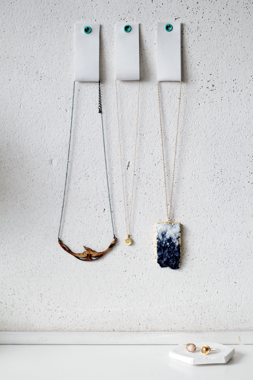 Leather Tab Jewelry Holders