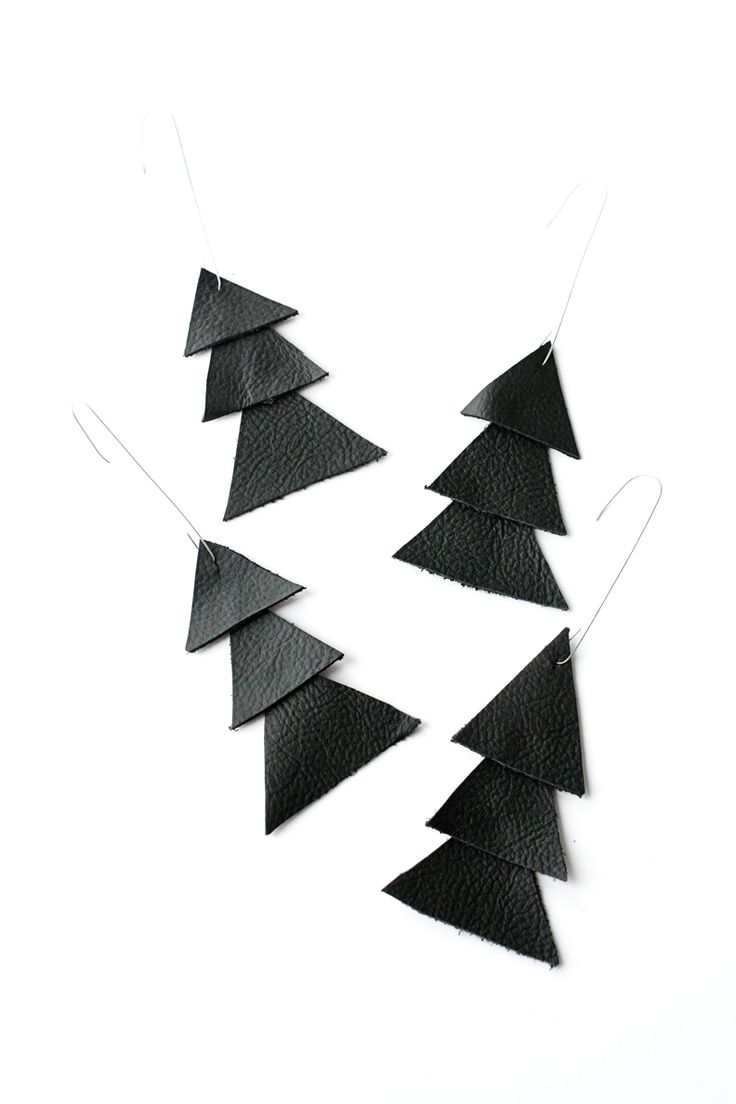 Leather tree ornaments