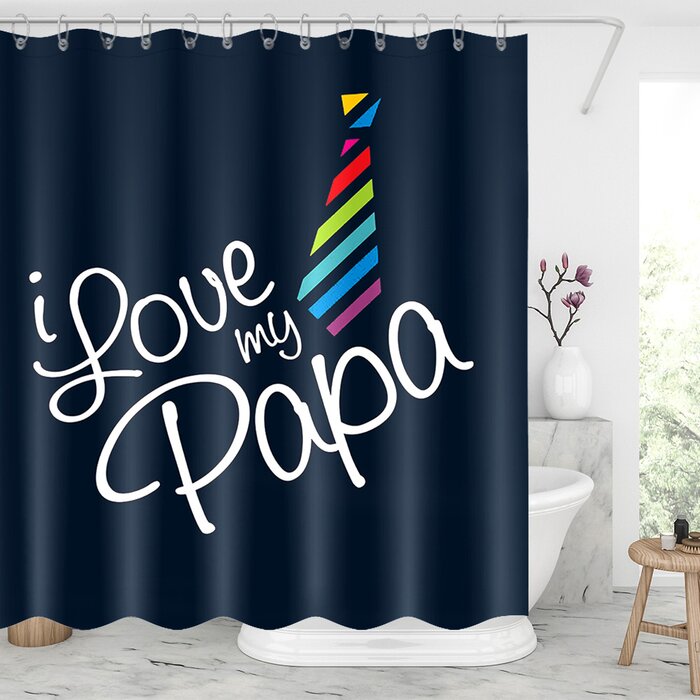 shower curtain Leave a Message for Your Dad