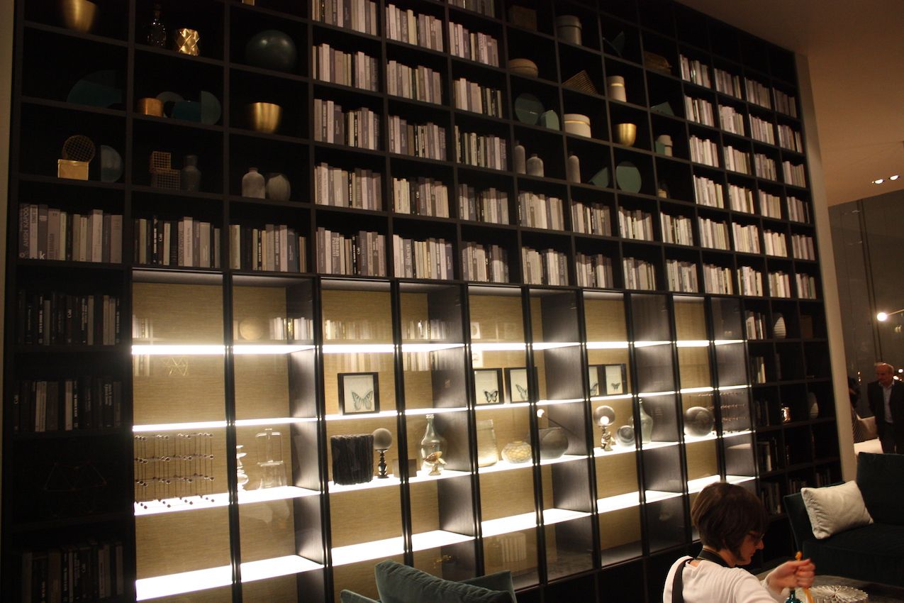 Bookshelves make for an awesome feature wall.