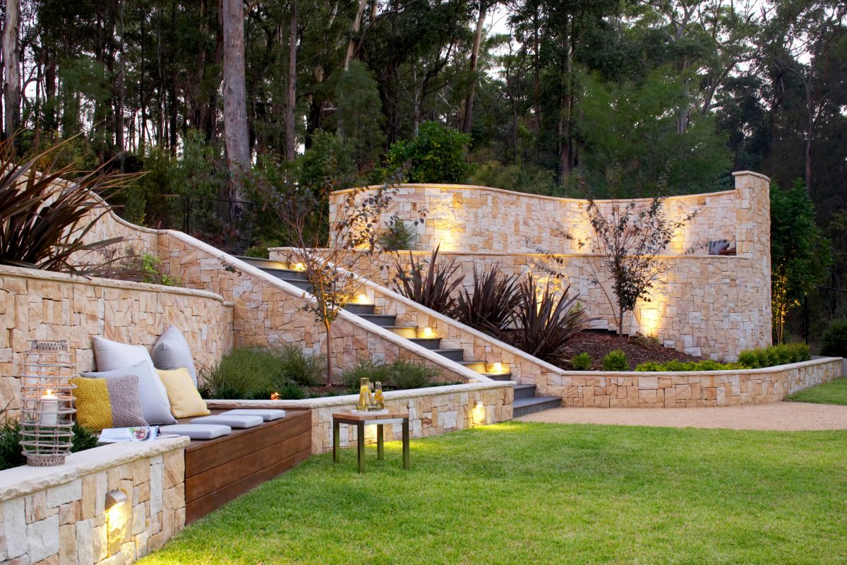 Light Up Your Retaining Wall Stairs