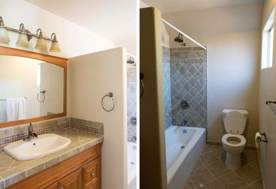 Light and airy bathroom remodel