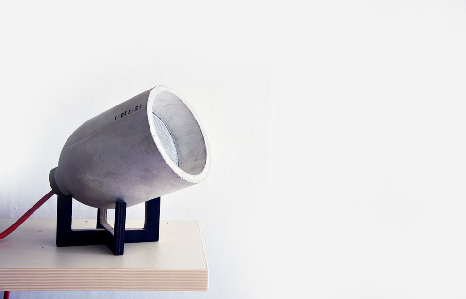 Concrete table lamp