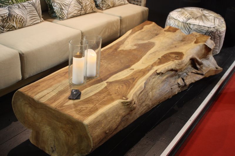 Live edge furniture might be made with old wood, but the designs and styles fit right in with today;s home decor. The natural element is a grand way to often the feel of a very modern space without being distracting. This coffee table from Mia Collections is a perfect addition to a casual living space.