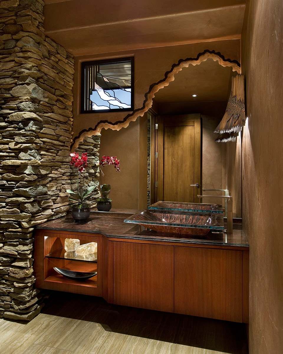 Live edge mirror for bathroom
