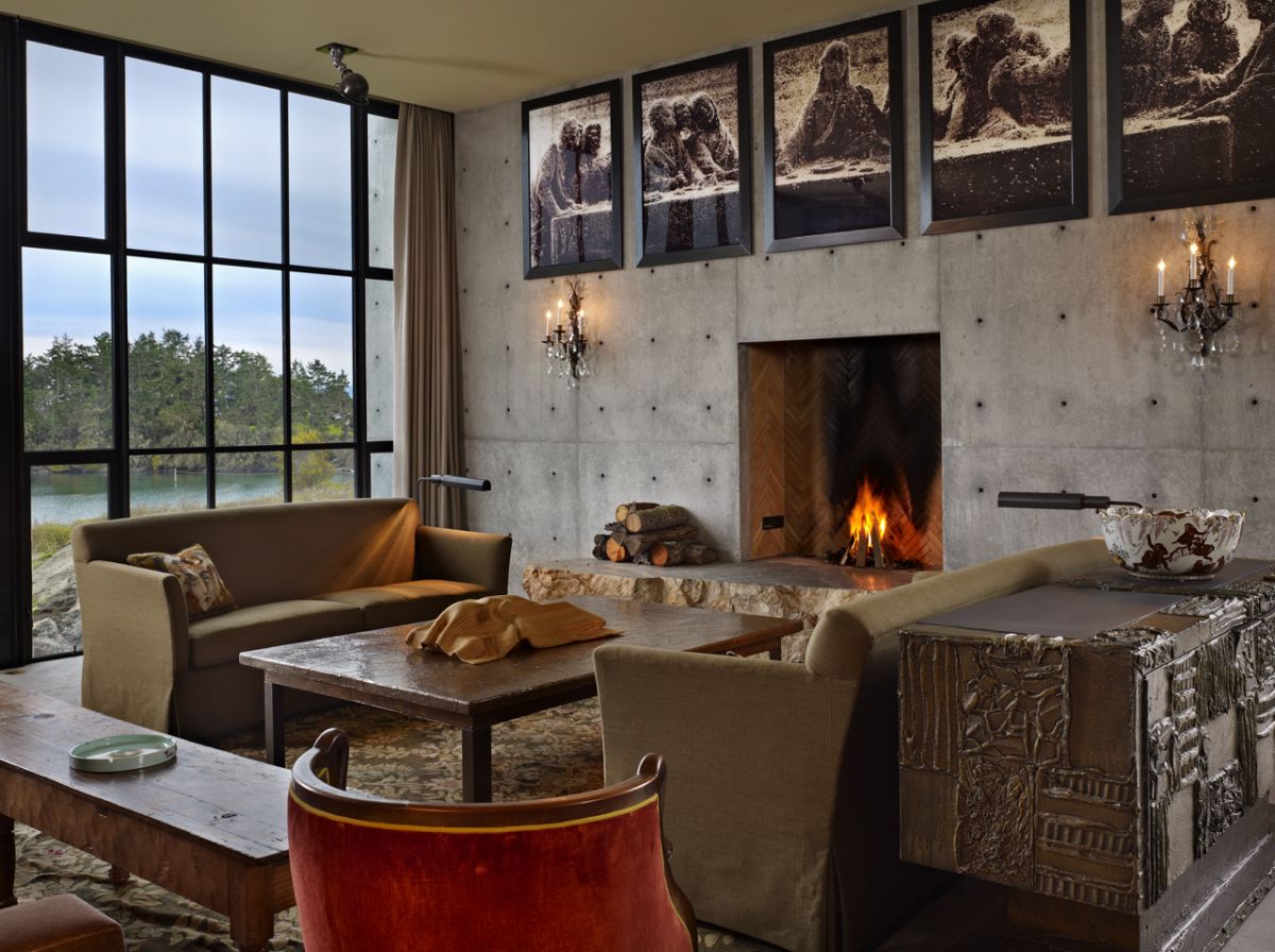 Living area The Pierre House by Olson Kundig