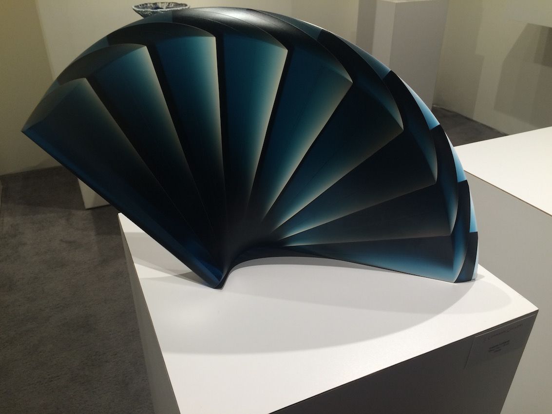 Lukacsi's "Blue Fan", 2015, was Winner of the Gold Prize at the International Exhibition of Glass Kanazawa, Japan in 2011.