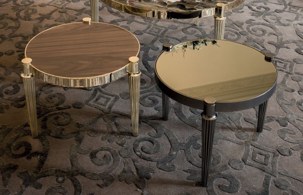 Longhi felix coffee table in gold