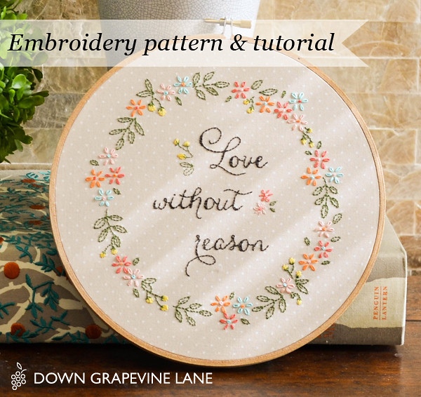 Love Without Reason embroidery