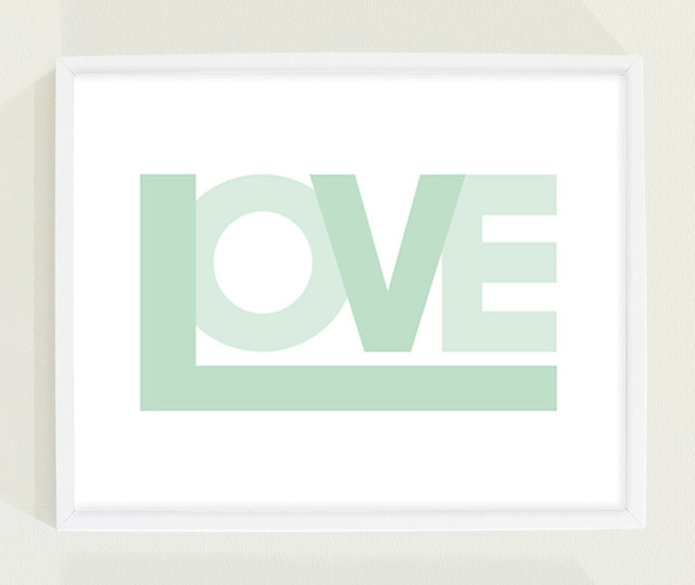 Love mint print
