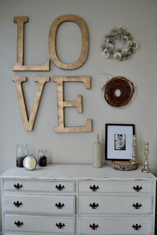 Love words for bedroom wall decor