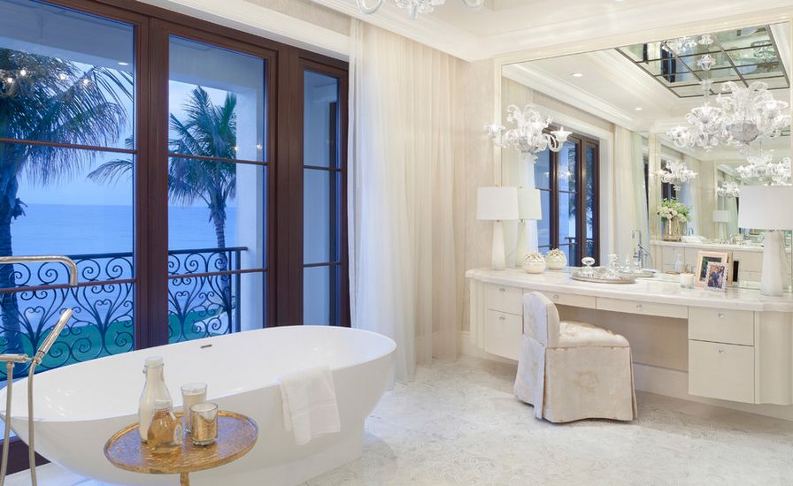 Luxury dressing table in bathroom