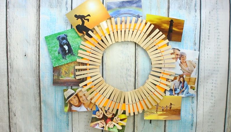Make A Quick DIY Clothespin Picture Holder