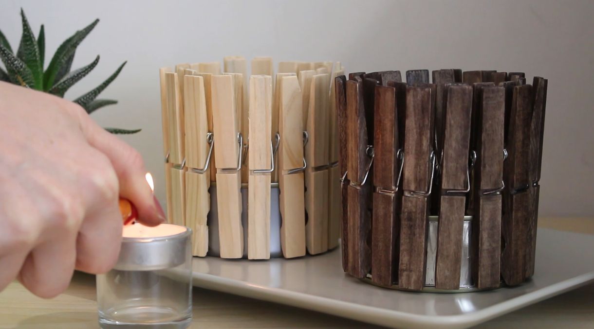 Make a Quick and Cute Clothespin Candle Holder