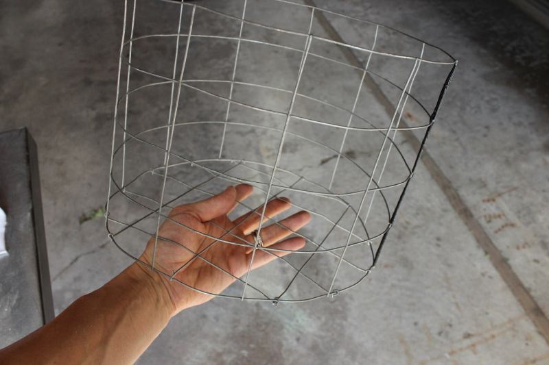 Make any adjustments to the shape - wire lamp