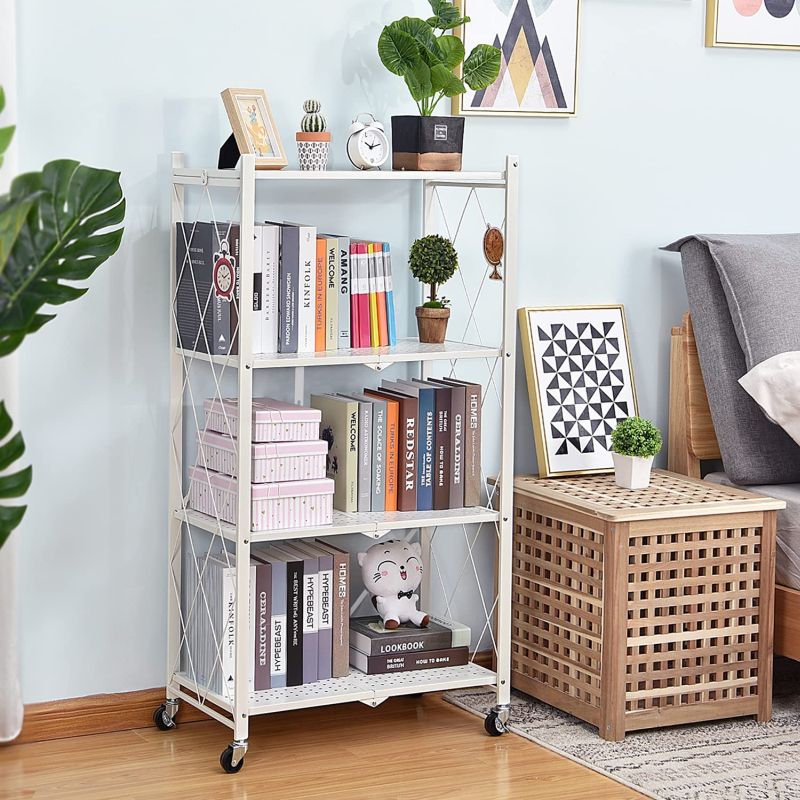 Make good use of freestanding shelving units