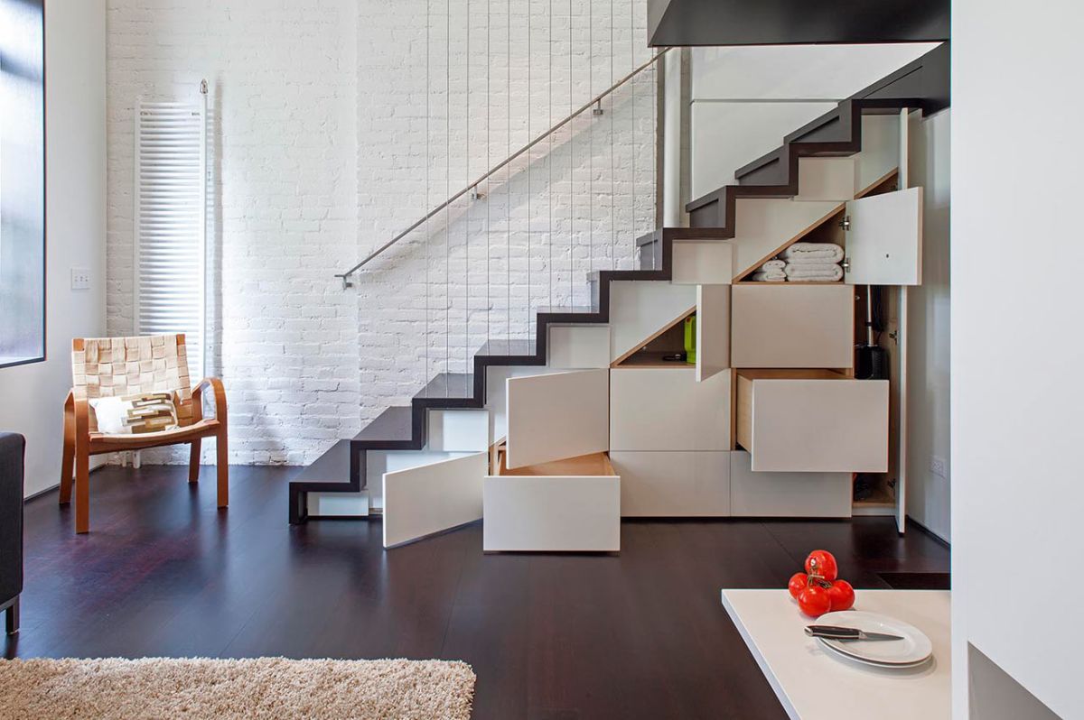 Manhattan Micro Loft by Specht Harpman Architects stairs