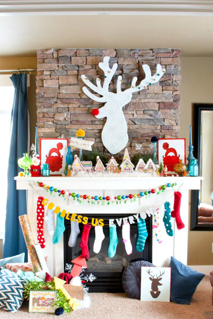 Mantle christmas village