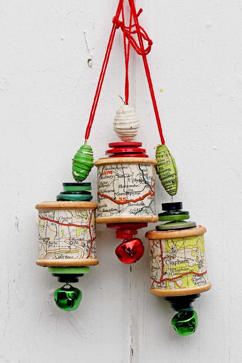 Map christmas ornaments