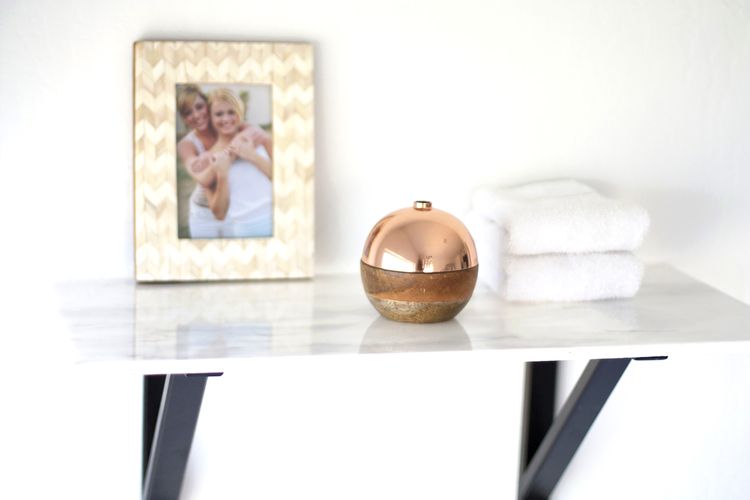 Marble shelving system
