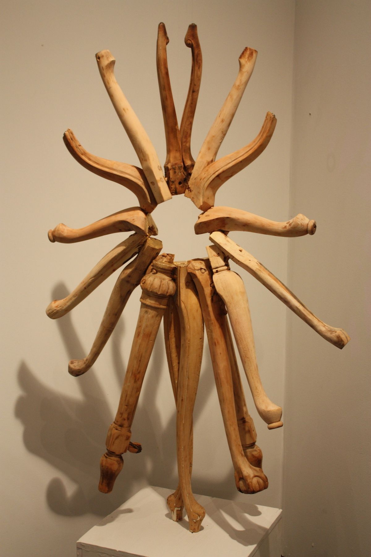 Marc Andre Robinson leg wheel sculpture