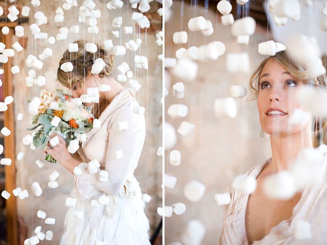 Marshmallow snowflake photo booth