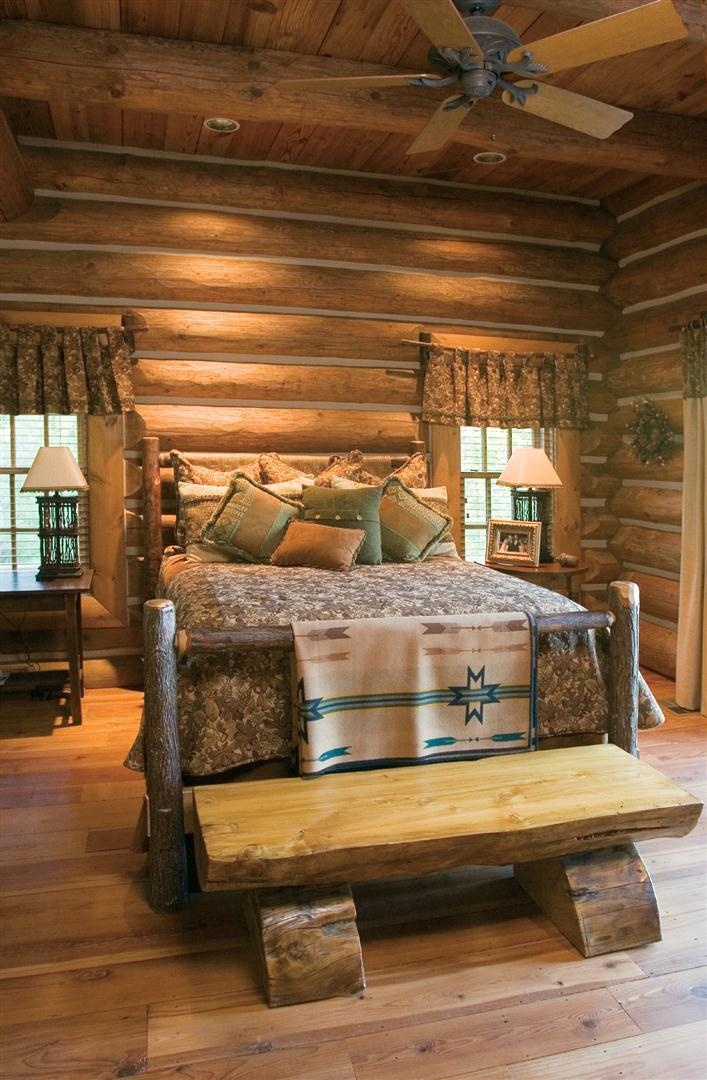 Masculine rustic bedroom design