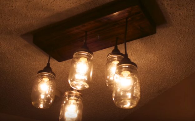 Mason Jar Chandelier