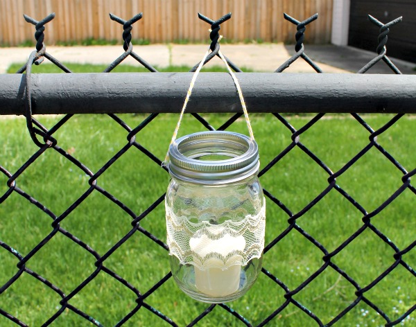 Mason Jar Outdoor Candle