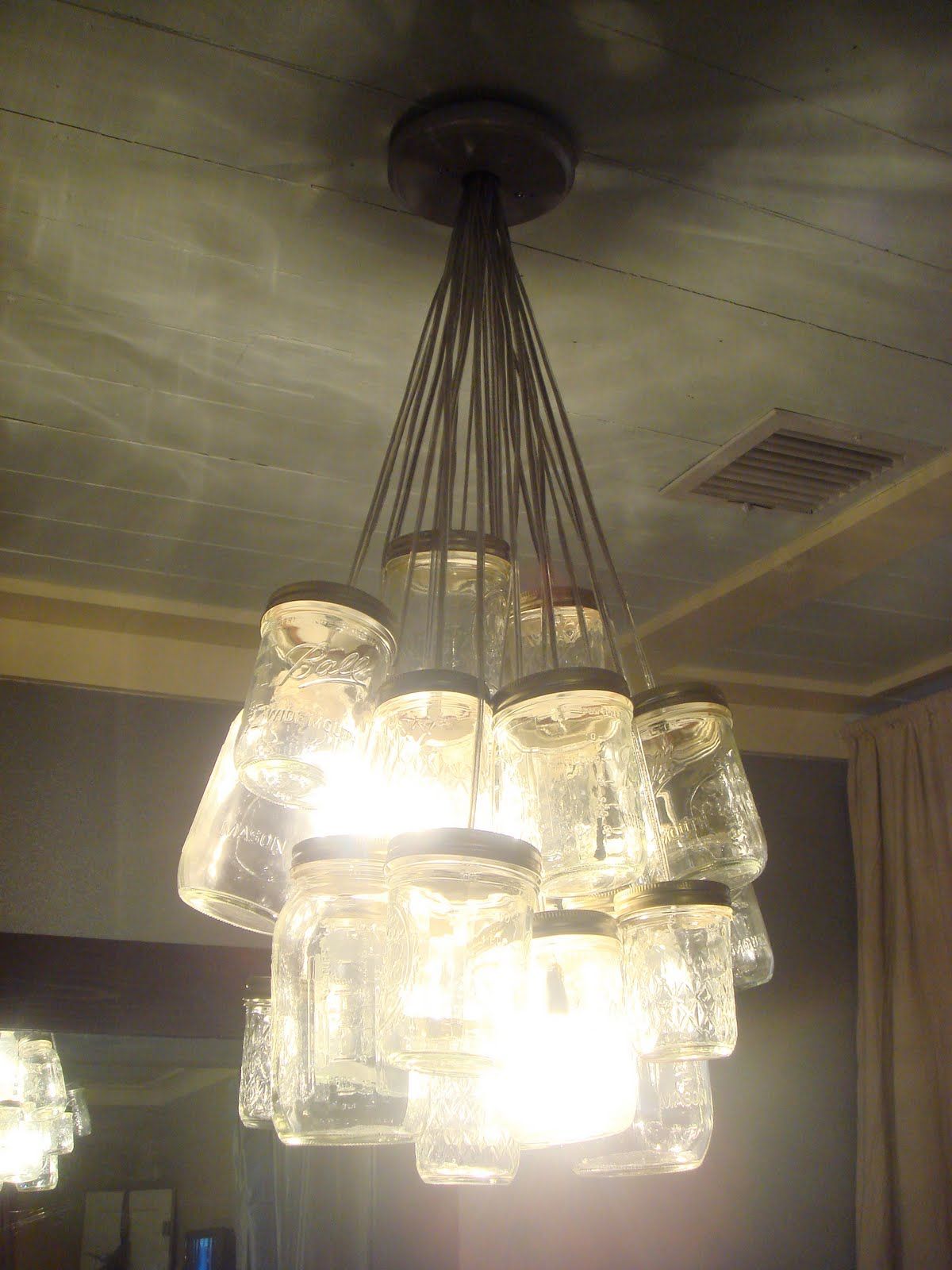 Mason Jar chandelier project