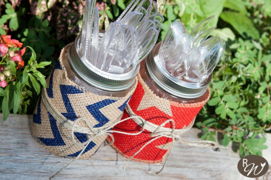 Mason jar Utensil holders