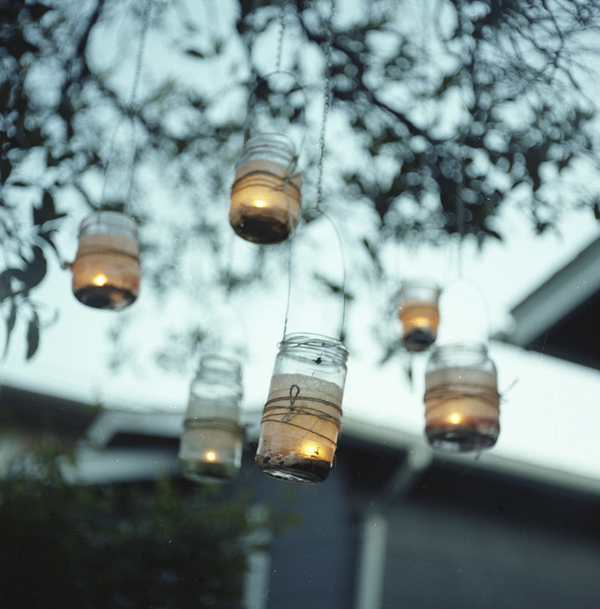 Mason jar tree lanterns