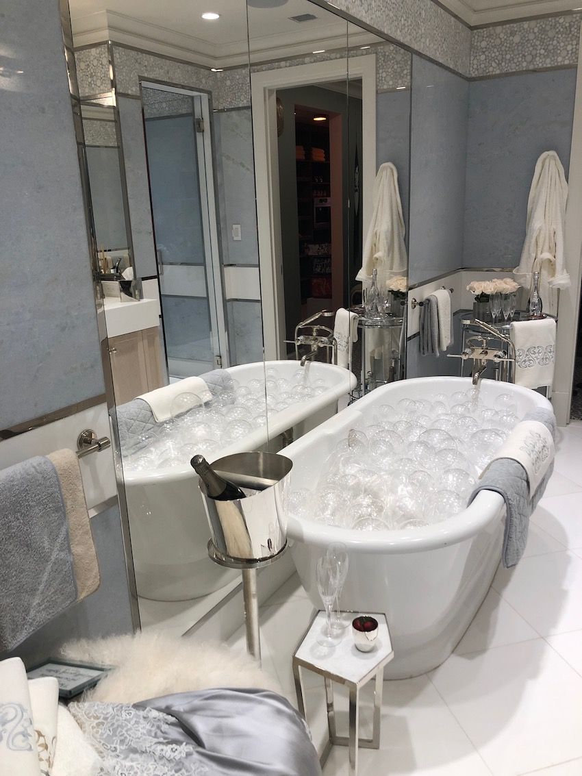 Master bathroom with freestanding tub