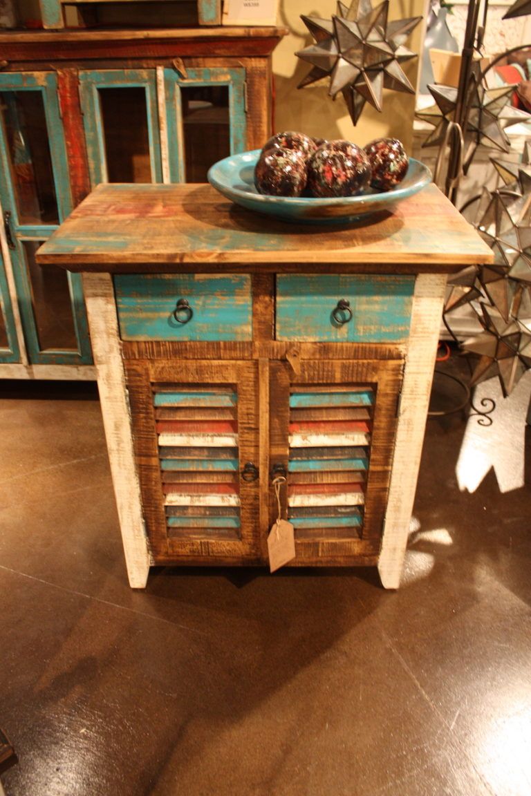 Matching table features old fashiond doors